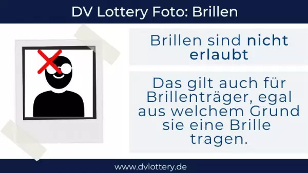 DV Lottery Foto Brille